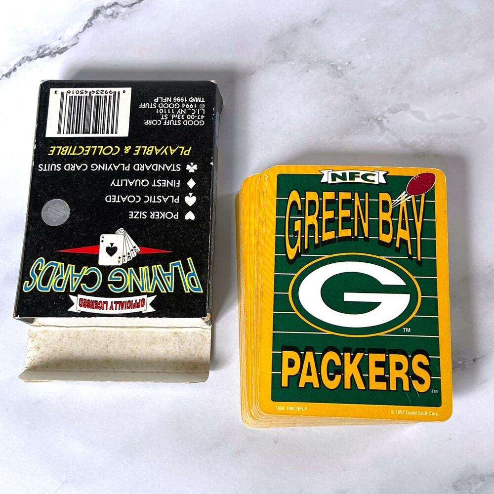 Vintage 1994 Green Bay Packers NFL Playing Cards Full Deck Good Stuff Corp